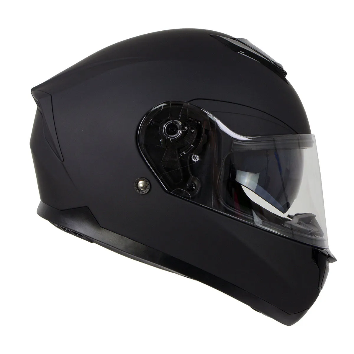 MPH9835DOT 'Sweeper' Flat Black Advanced Motorcycle Modular Helmet for Men and Women Biker w/ Drop Down Visor