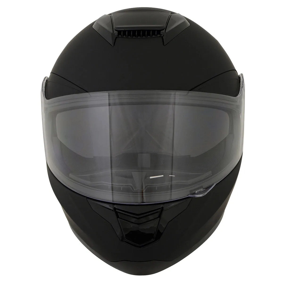 MPH9835DOT 'Sweeper' Flat Black Advanced Motorcycle Modular Helmet for Men and Women Biker w/ Drop Down Visor