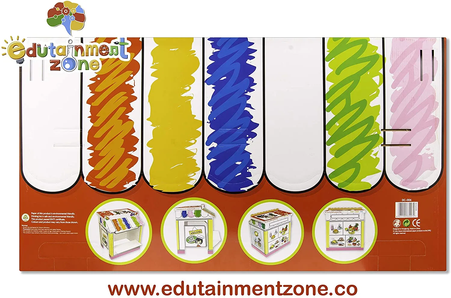 Multi-purpose Shop - 3D Puzzle Coloring Cardboard Playhouses