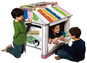 Multi-purpose Shop - 3D Puzzle Coloring Cardboard Playhouses