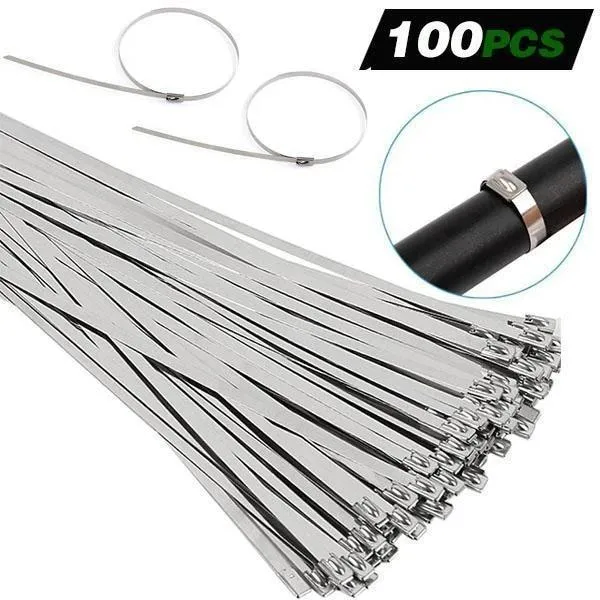 Multi-Purpose Stainless Steel Zip Ties (100pcs)