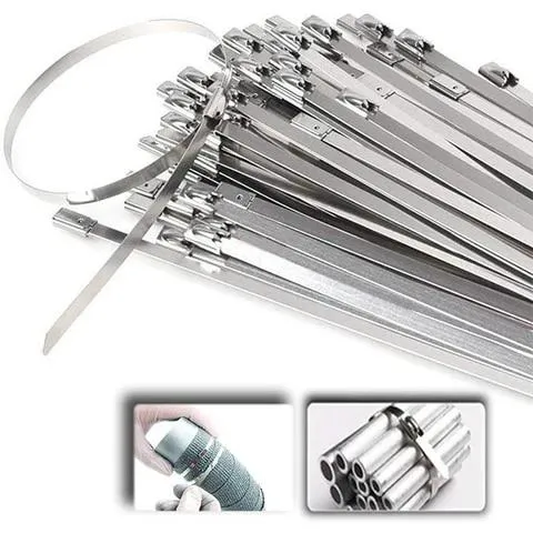 Multi-Purpose Stainless Steel Zip Ties (100pcs)
