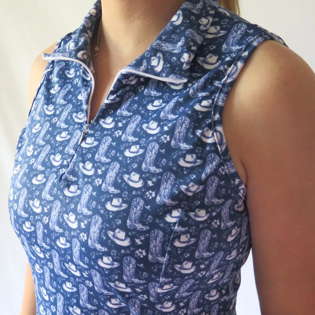 Navy Cowboy Golf Dress