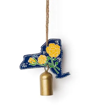 New York State Rose Wind Chime - Hand-painted State Flower by Matr Boomie
