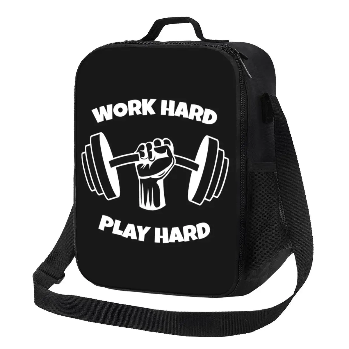 No Pain No Gain Insulated Lunch Tote Bag for Women Bodybuilding Fitness Gym Portable Thermal Cooler Food Bento Box School