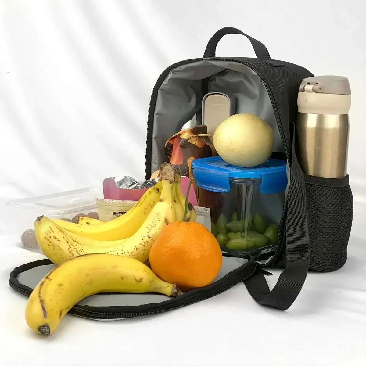 No Pain No Gain Insulated Lunch Tote Bag for Women Bodybuilding Fitness Gym Portable Thermal Cooler Food Bento Box School