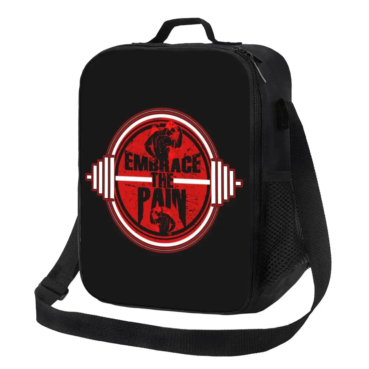 No Pain No Gain Insulated Lunch Tote Bag for Women Bodybuilding Fitness Gym Portable Thermal Cooler Food Bento Box School
