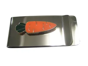 Orange Toned Flat Carrot Vegetable Money Clip