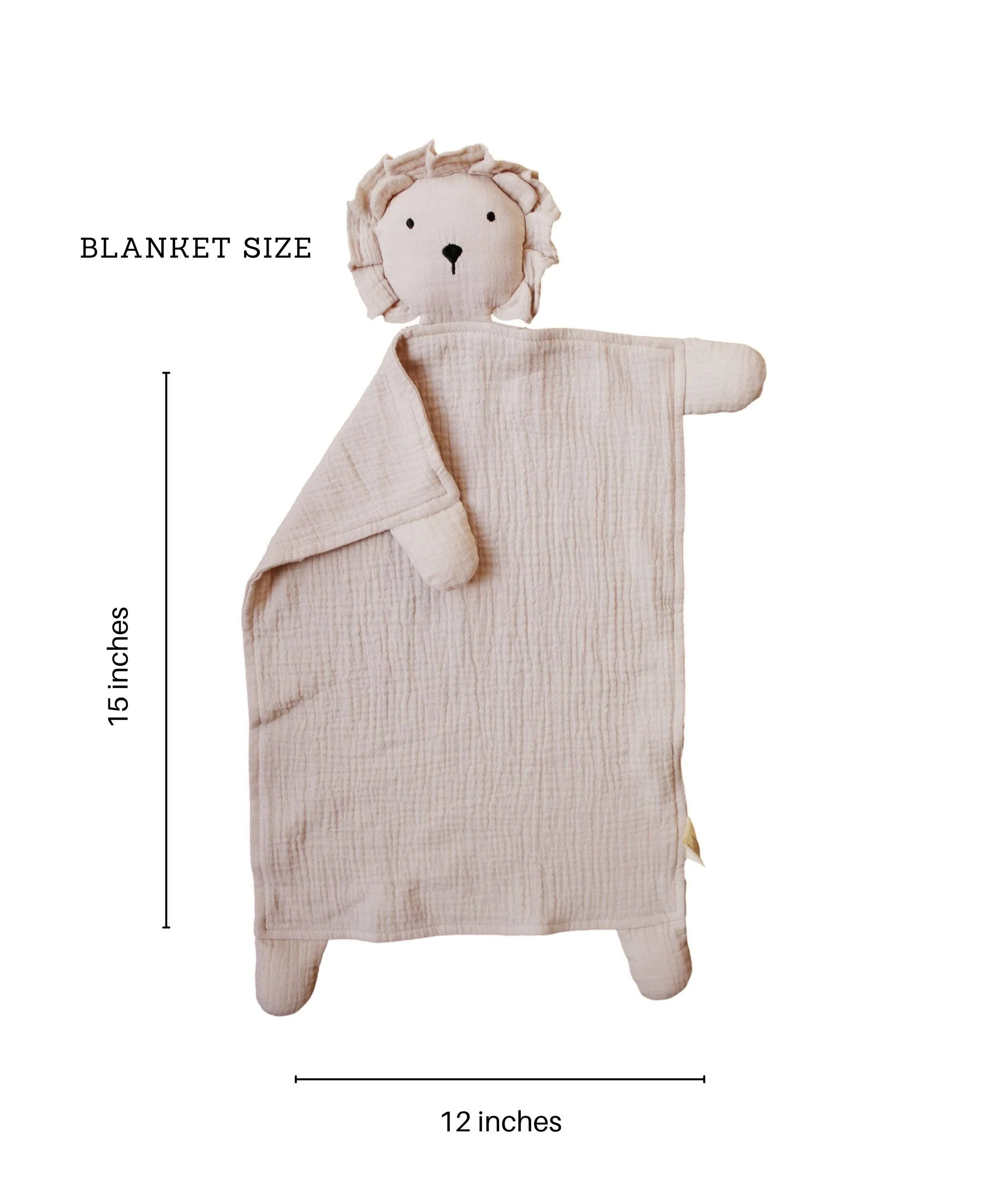 Organic Cotton Lion Lovey Blanket