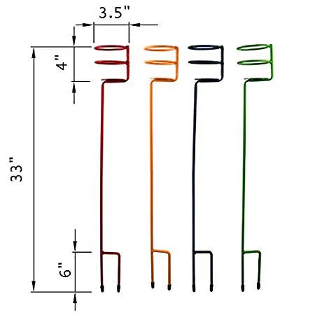 Outdoor Drink Holder Stakes 33’’ Design Perfect for The Beach, Picinics, Campfire,Hold Cups, Bottles, Cans and Beers Outside