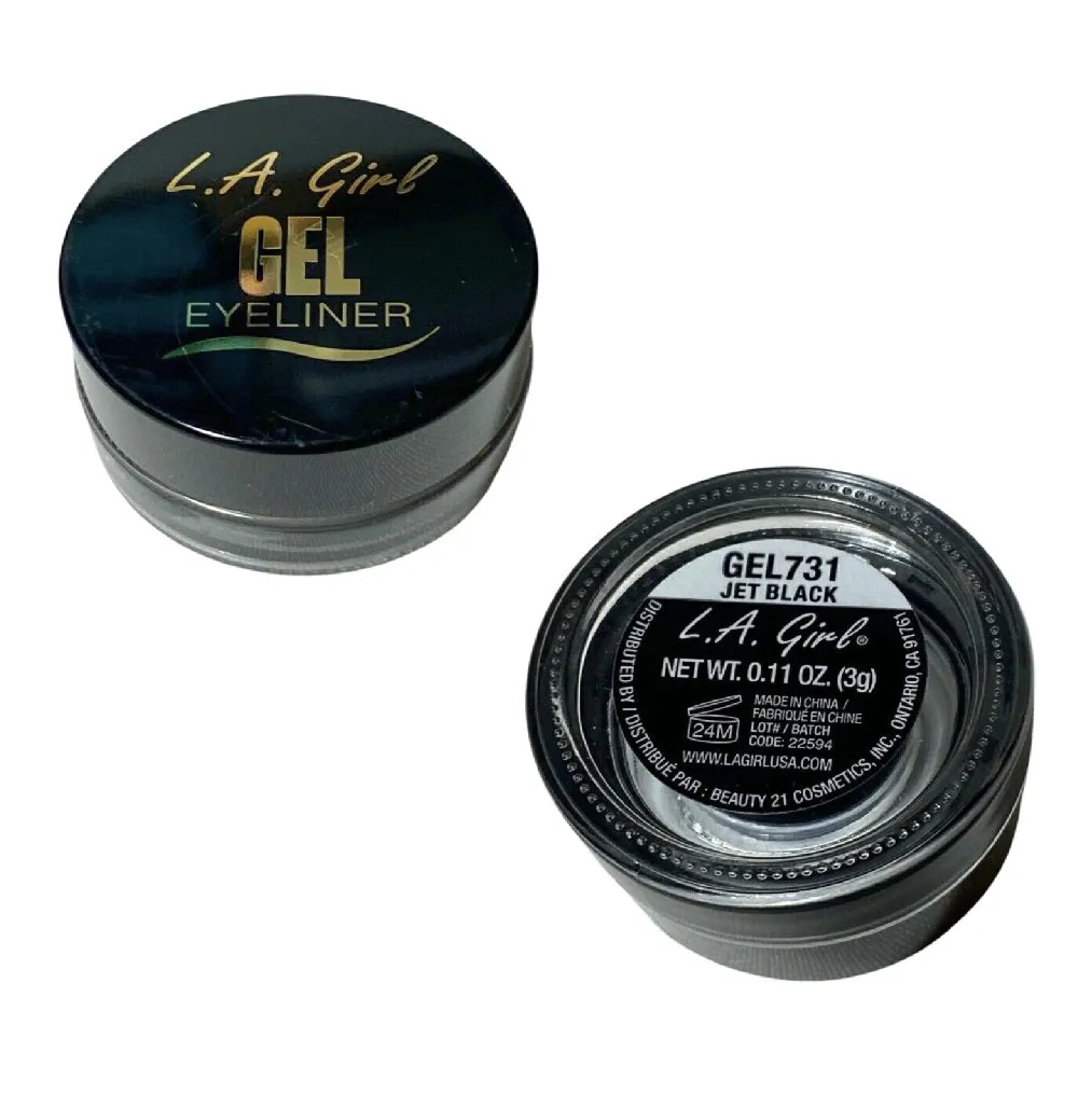 Pack of 2 L.A. Girl Gel Eyeliner, Jet Black GEL731