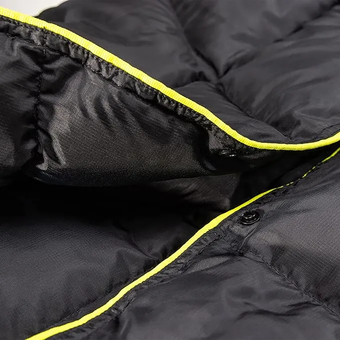 Pelican Outdoor Woobie Camping Accessories - Blanket - Poncho Liner w/Carry Bag - [Water Resistant] [600 Duck Down Fill] - Light, Soft, Warm Travel Blanket - Camping Gifts for Hiking, Picnic - Black