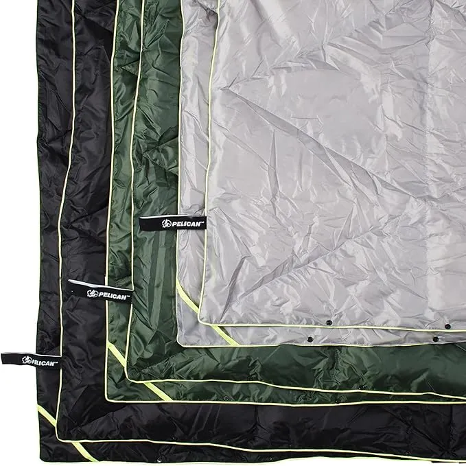 Pelican Outdoor Woobie Camping Accessories - Blanket - Poncho Liner w/Carry Bag - [Water Resistant] [600 Duck Down Fill] - Light, Soft, Warm Travel Blanket - Camping Gifts for Hiking, Picnic - Black