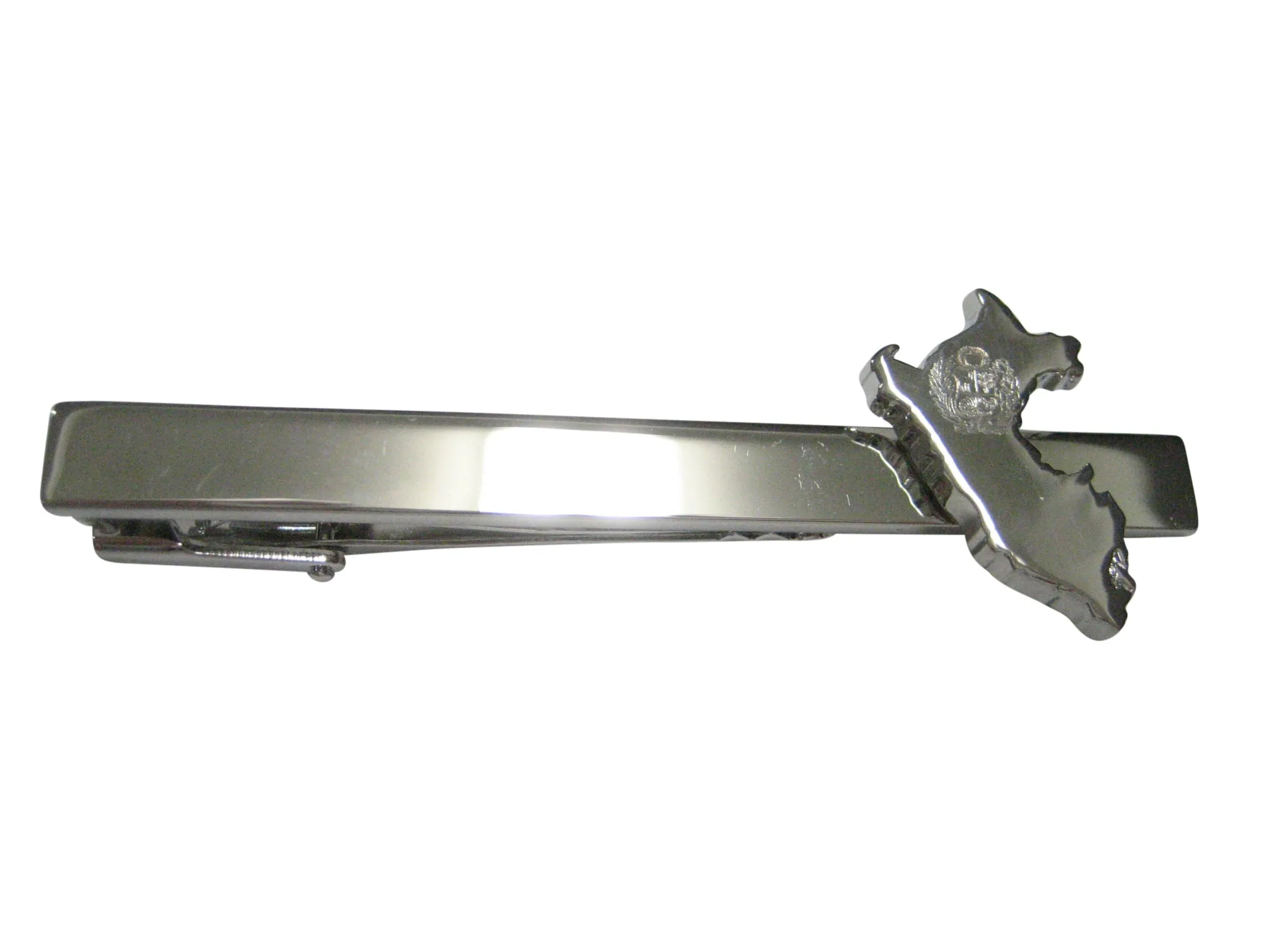 Peru Map Shape and Flag Design Tie Clip