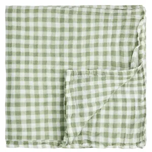 Petit Lem Gingham Swaddling Blanket