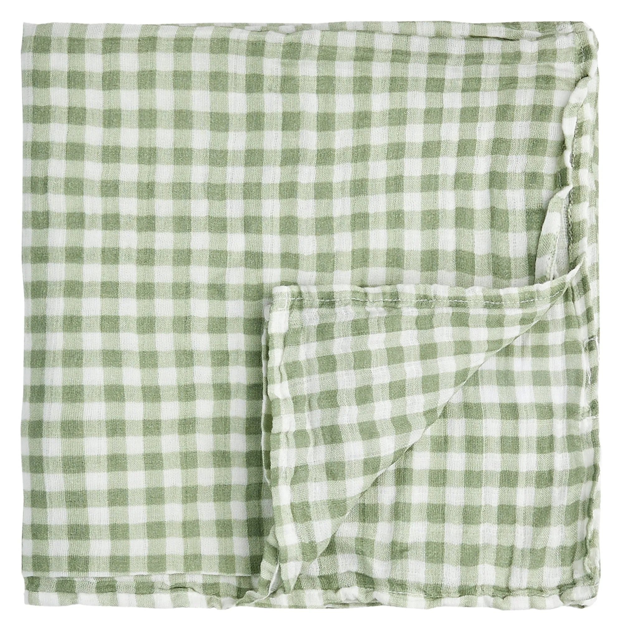 Petit Lem Gingham Swaddling Blanket