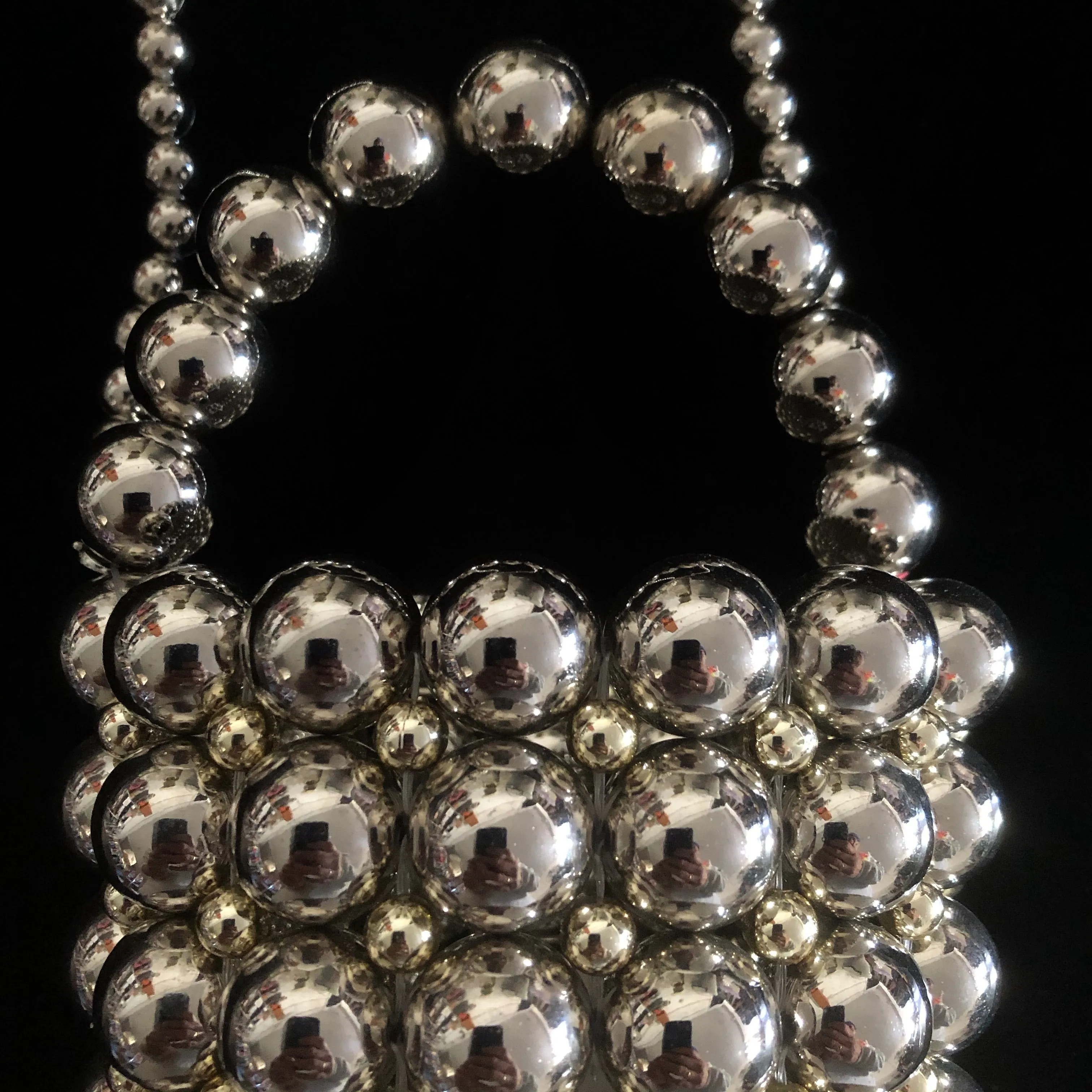 PETITE BEADED BUCKET BAG