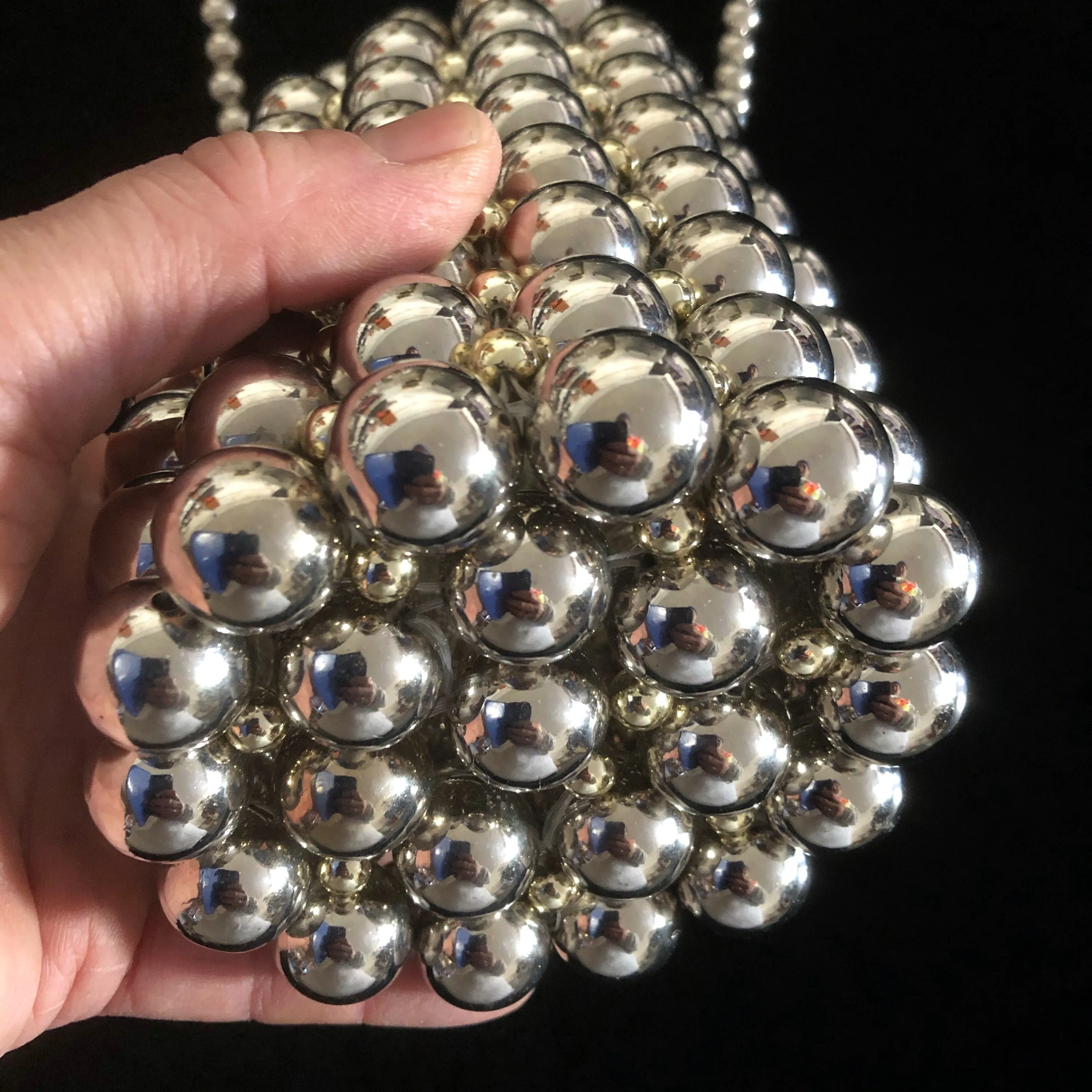 PETITE BEADED BUCKET BAG