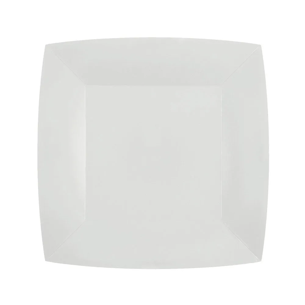 Piatto Biocompostabile Bianco 18 x 18 cm - 10 pezzi