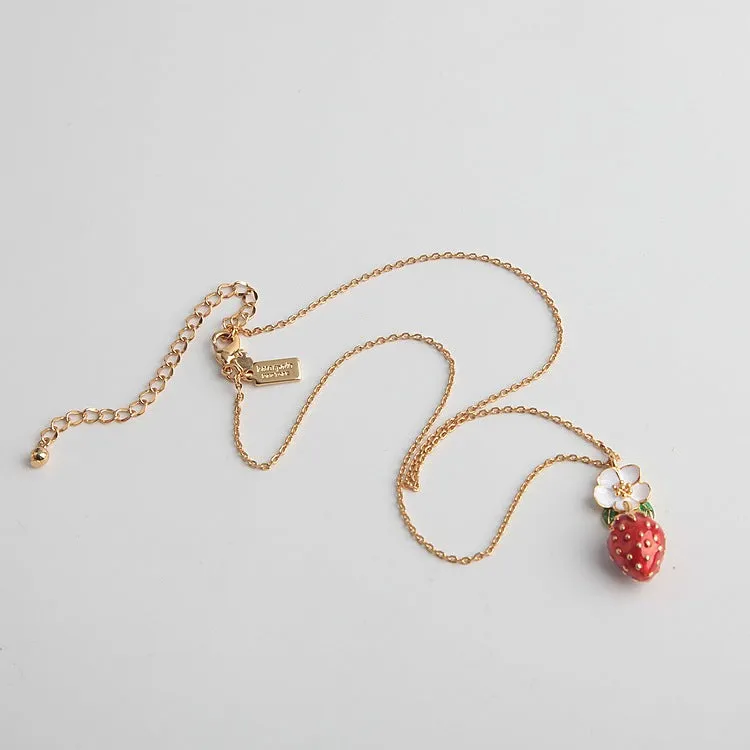 Picnic Perfect Strawberry Pendant Necklace