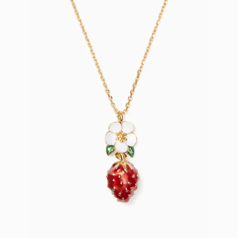 Picnic Perfect Strawberry Pendant Necklace