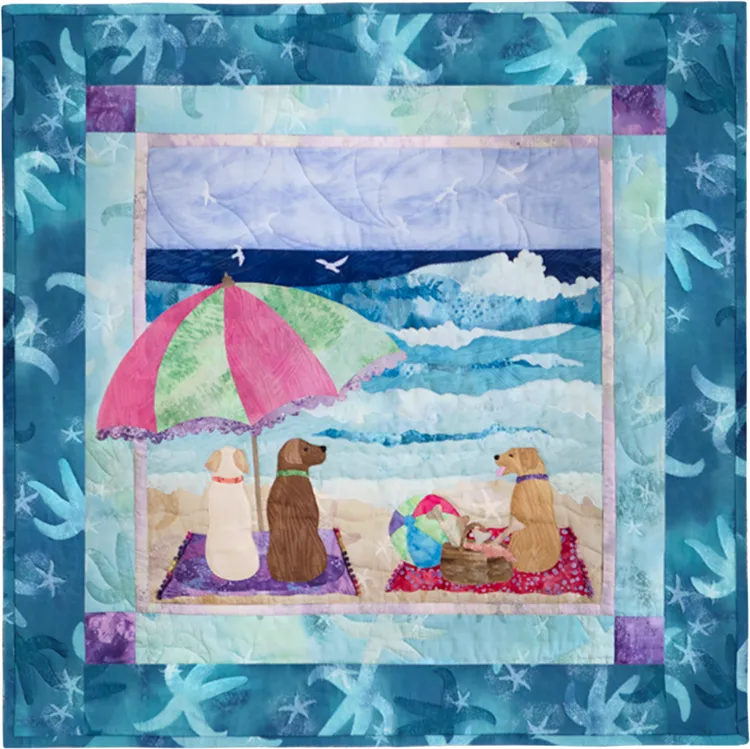 Pine Needles Dog Days of Summer Applique Quilt Pattern Set