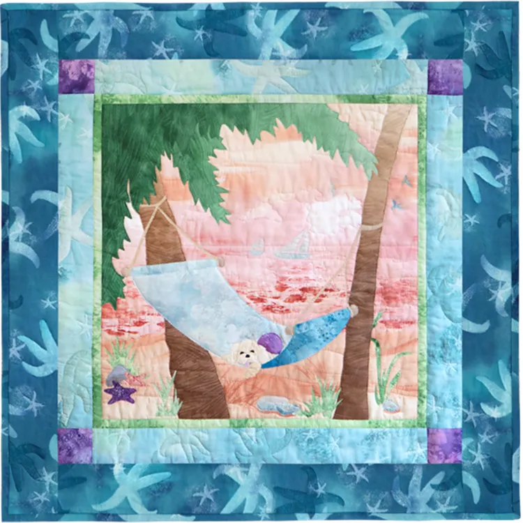 Pine Needles Dog Days of Summer Applique Quilt Pattern Set