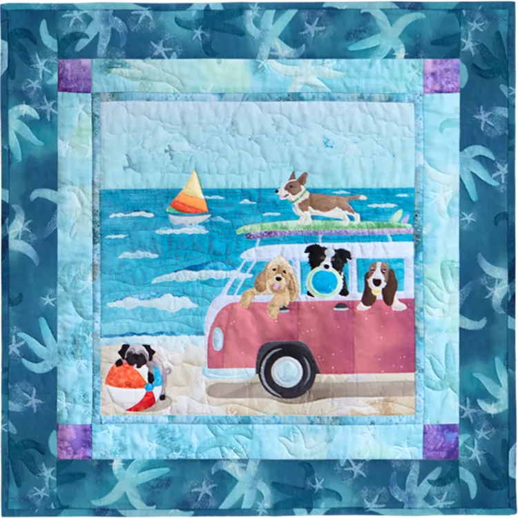Pine Needles Dog Days of Summer Applique Quilt Pattern Set