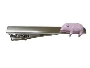 Pink Pig Square Tie Clip