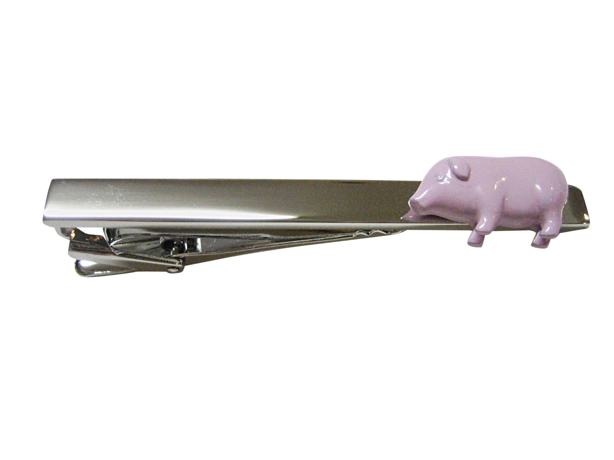 Pink Pig Square Tie Clip