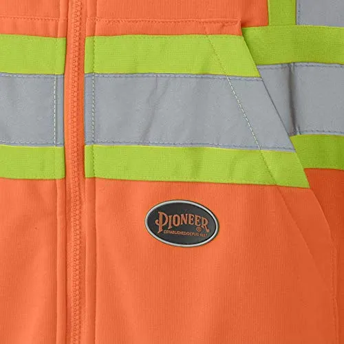 Pioneer V1060550 High Visibility Safety Hoodie, Micro Fleece, Orange