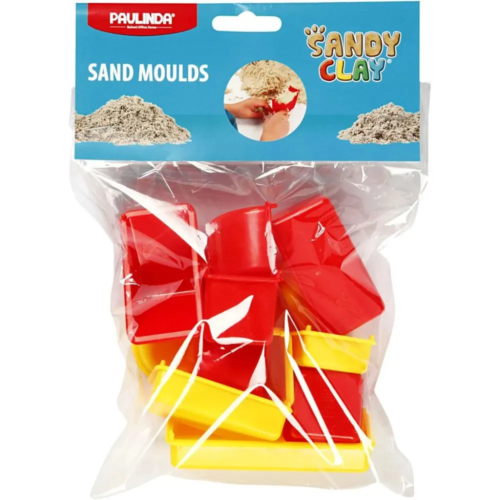 Plastic Moulds Sandy Clay Assorted Geometric Shapes Modelling Sand Castle Beach