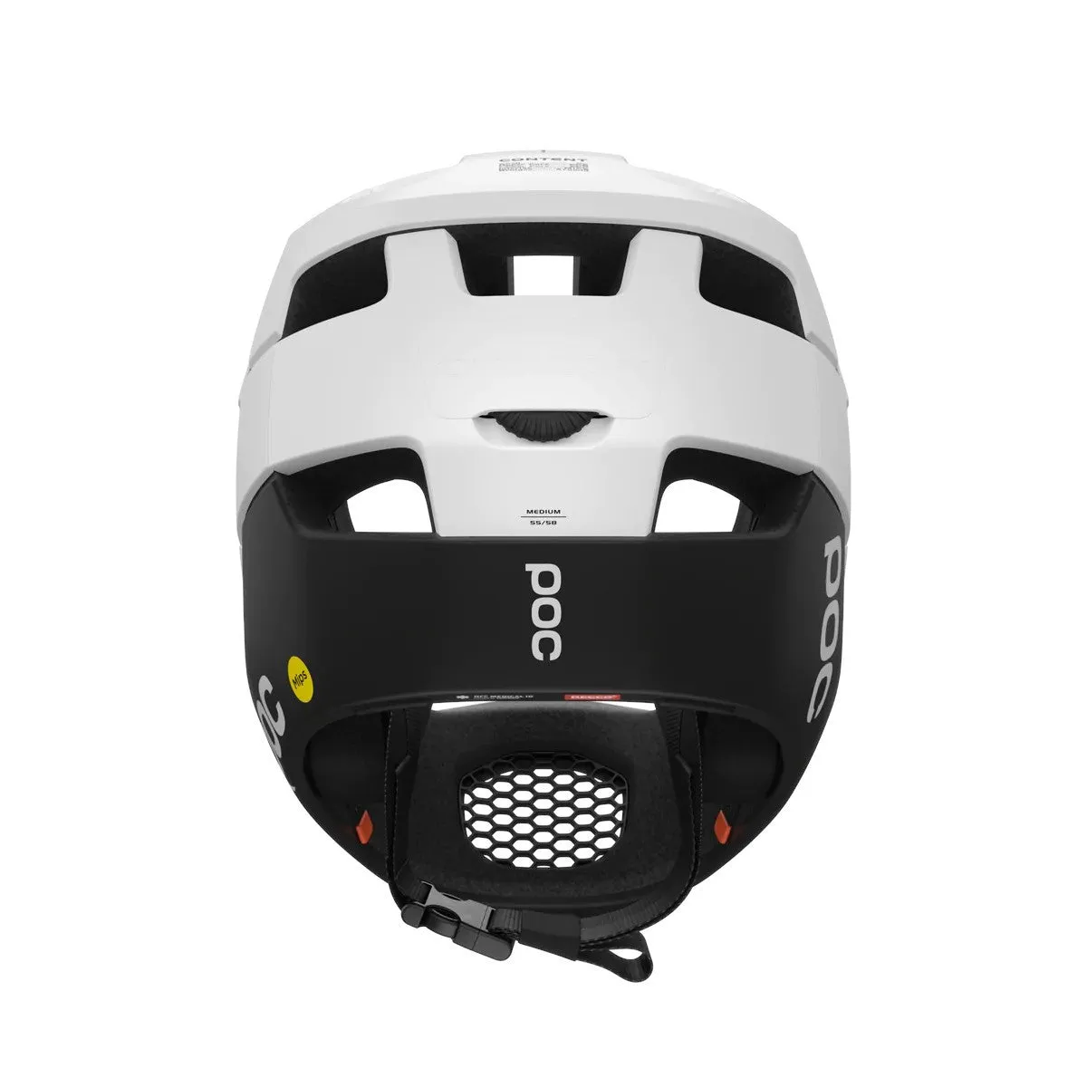 Poc Otocon Race Mips Full Face Helmet Uranium Black/hydrogen White Matt