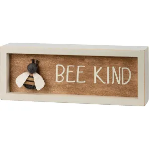 Primitives By Kathy Inset Box Sign - Bee Kind
