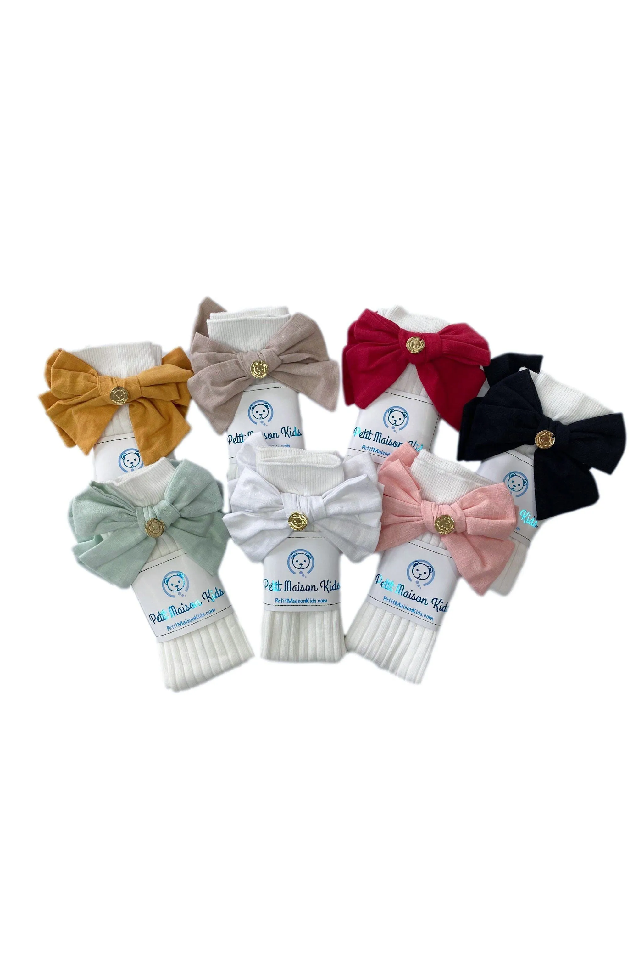 "Emma" Linen Bow Socks