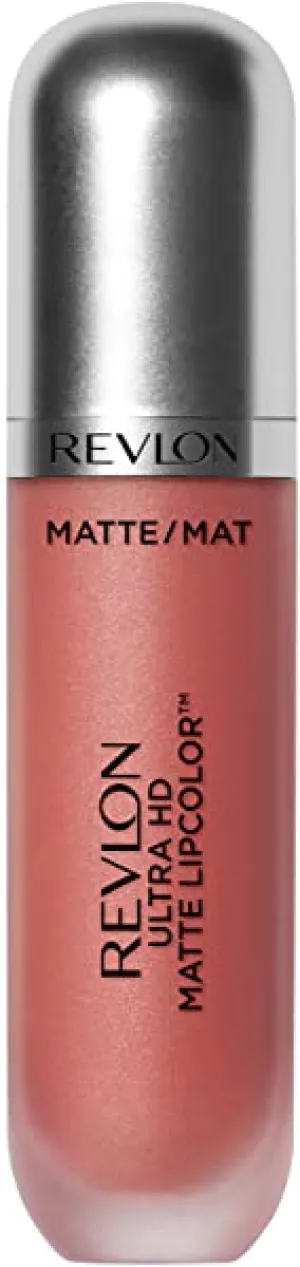 REVLON Ultra HD Matte Lipcolor Velvety Lightweight Matte Liquid Lipstick in Nude Brown 0.2 oz, Embrace (640), 1 Count