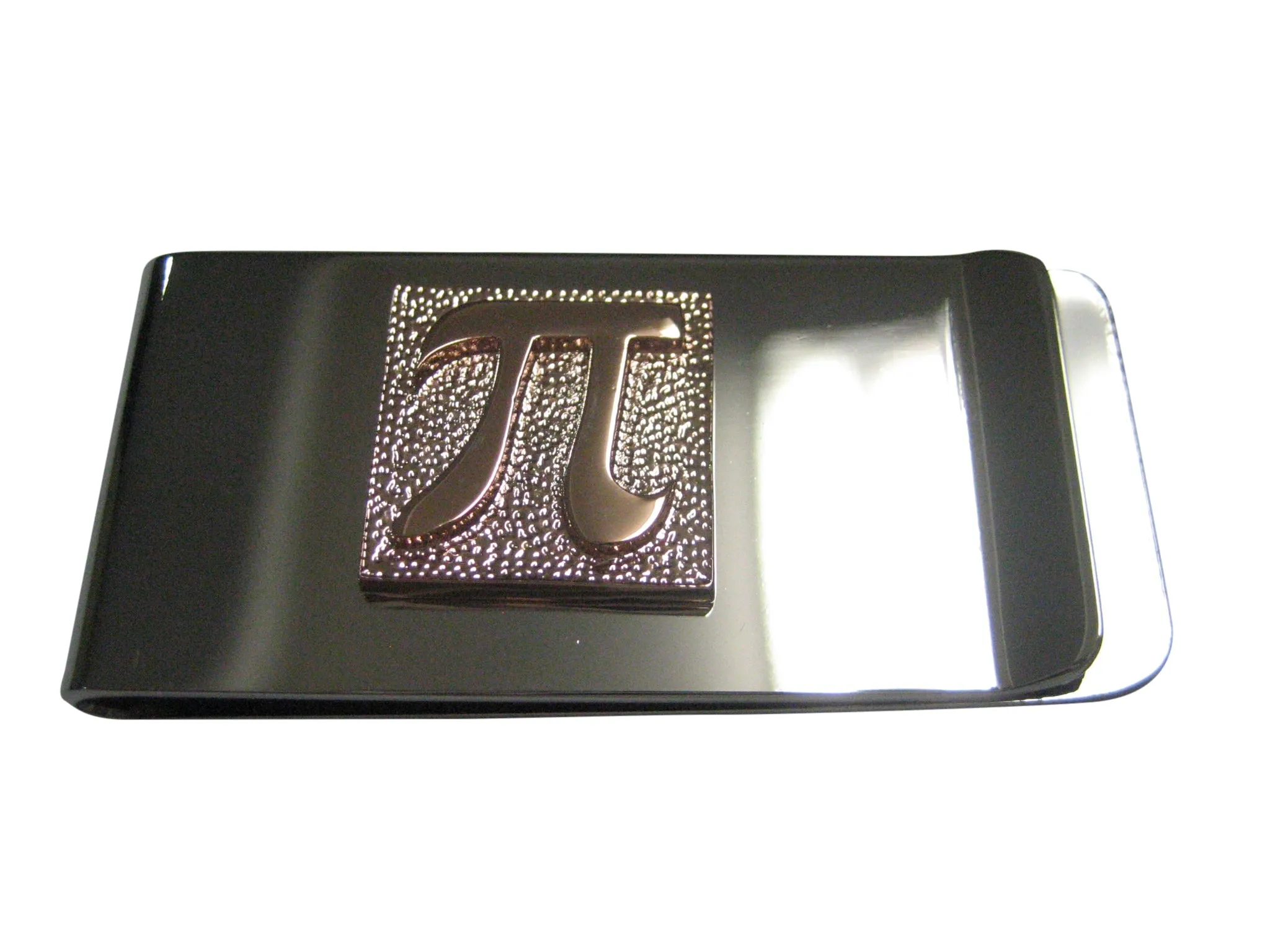 Rose Gold Toned Pi Symbol Money Clip