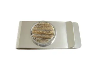 Round Deer Antler Money Clip