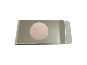 Round Rose Quartz Gemstone Pendant Money Clip