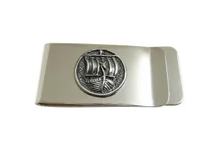 Round Viking Boat Money Clip