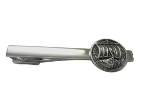 Round Viking Boat Square Tie Clip