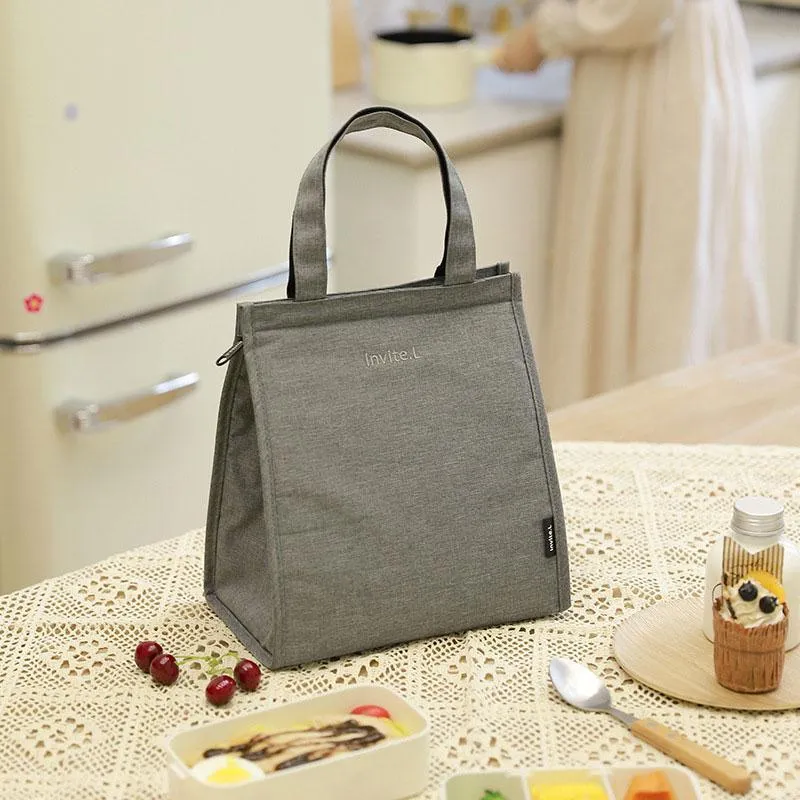S Size Lunch Bag Thermal Insulated Box Bento Pouch Food Tote Office Work School Picnic