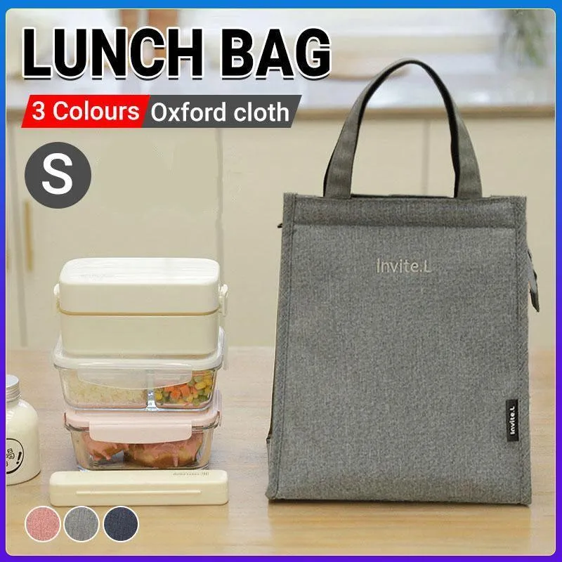 S Size Lunch Bag Thermal Insulated Box Bento Pouch Food Tote Office Work School Picnic