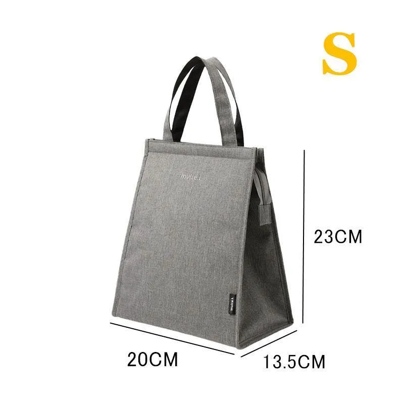 S Size Lunch Bag Thermal Insulated Box Bento Pouch Food Tote Office Work School Picnic