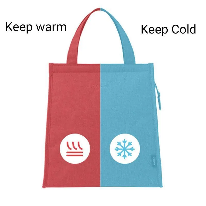 S Size Lunch Bag Thermal Insulated Box Bento Pouch Food Tote Office Work School Picnic