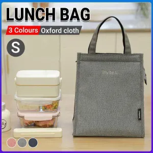 S Size Lunch Bag Thermal Insulated Box Bento Pouch Food Tote Office Work School Picnic