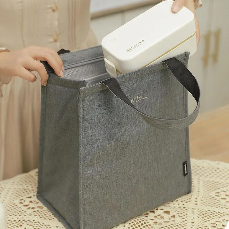 S Size Lunch Bag Thermal Insulated Box Bento Pouch Food Tote Office Work School Picnic