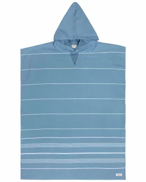 Sand Cloud Hooded Poncho - Stripe Slate Blue