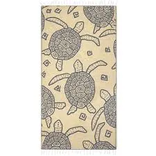 Sand Cloud W/ Zipper Pocket Towel - Flatback Turtle