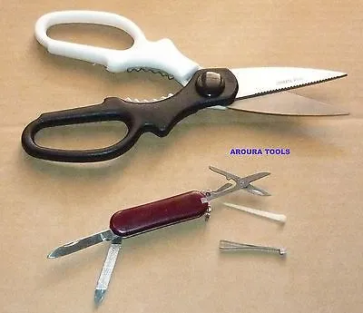 SCISSORS MULTI PURPOSE & MINI POCKET KNIFE 5 FUNCTION- NEW